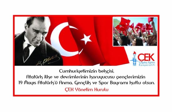 19 MAYIS ATATÜRK'Ü ANMA GENÇLİK VE SPOR BAYRAMINIZ KUTLU OLSUN...